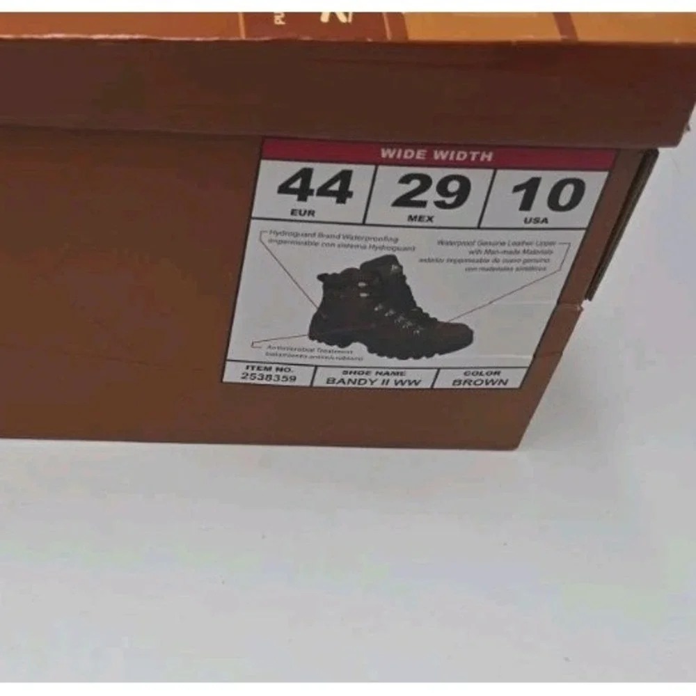 Mens Brown Leather Sneakers Size 10 W Ozark Trail Hiking Shoes NEW